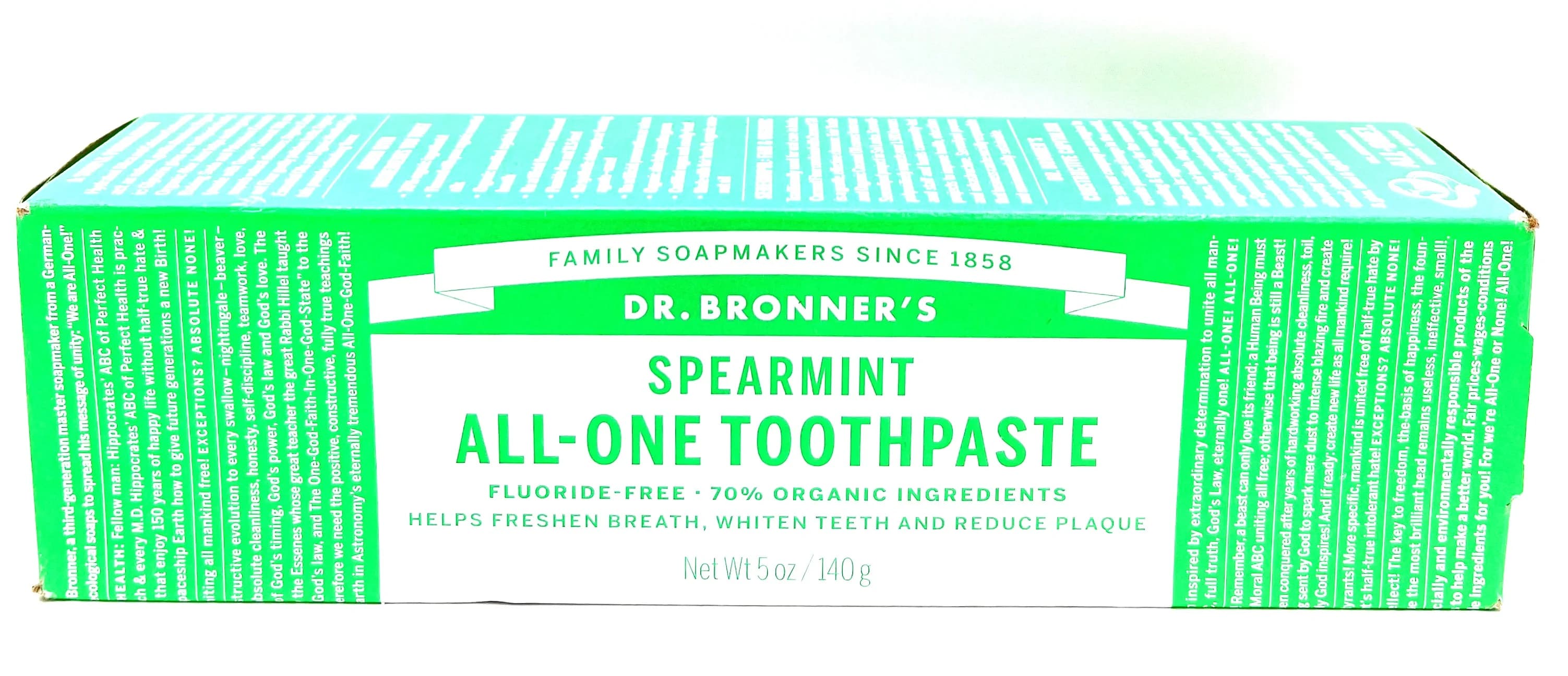 Dr. Bronner S All-One Toothpaste – Spearmint – 5.0 oz
