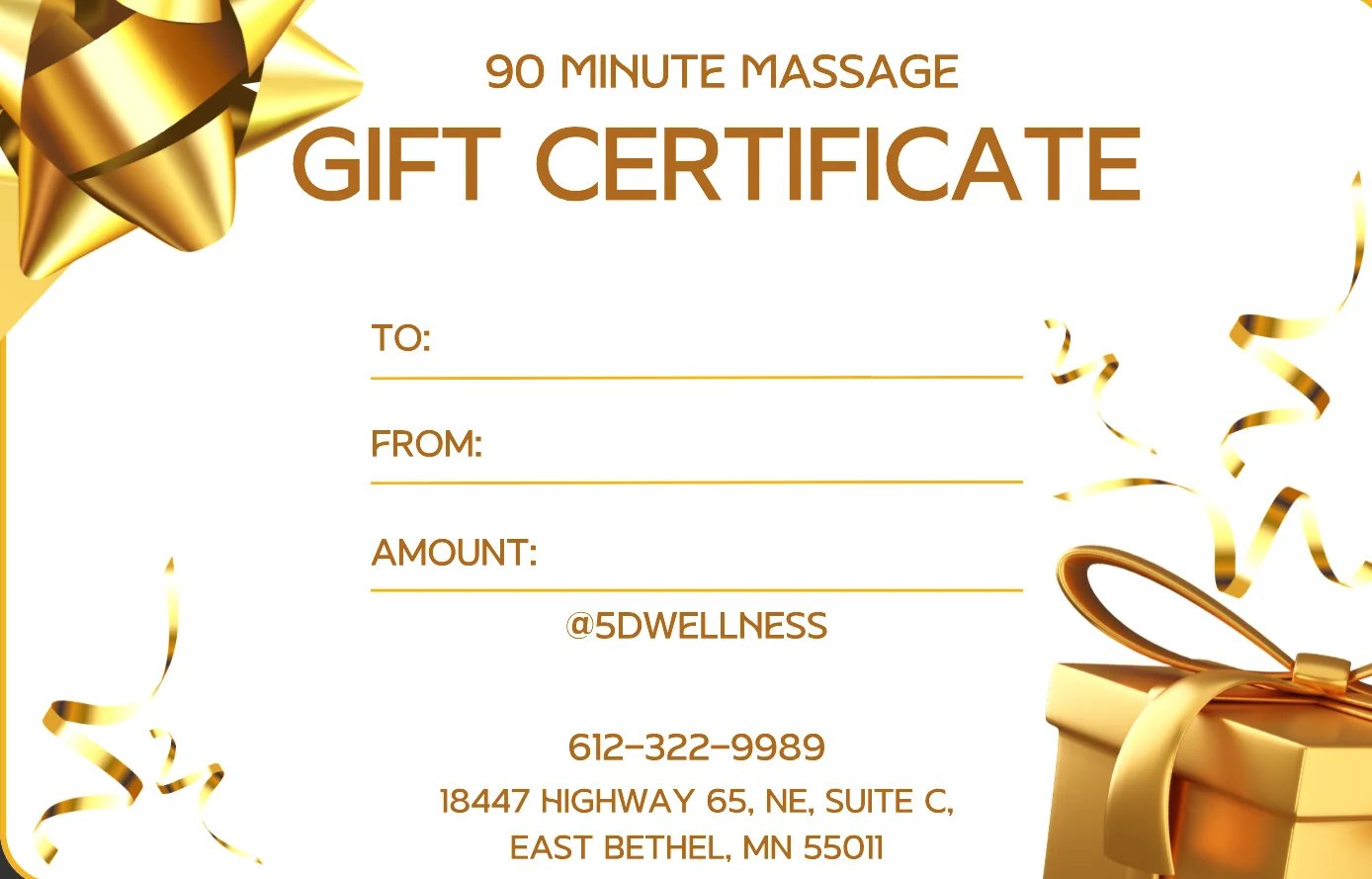 90 Minute Massage Certificate