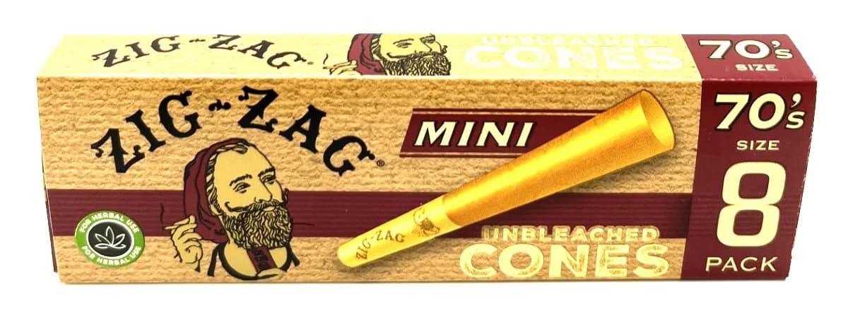 Zig Zag Unbleached Cones 70's Mini