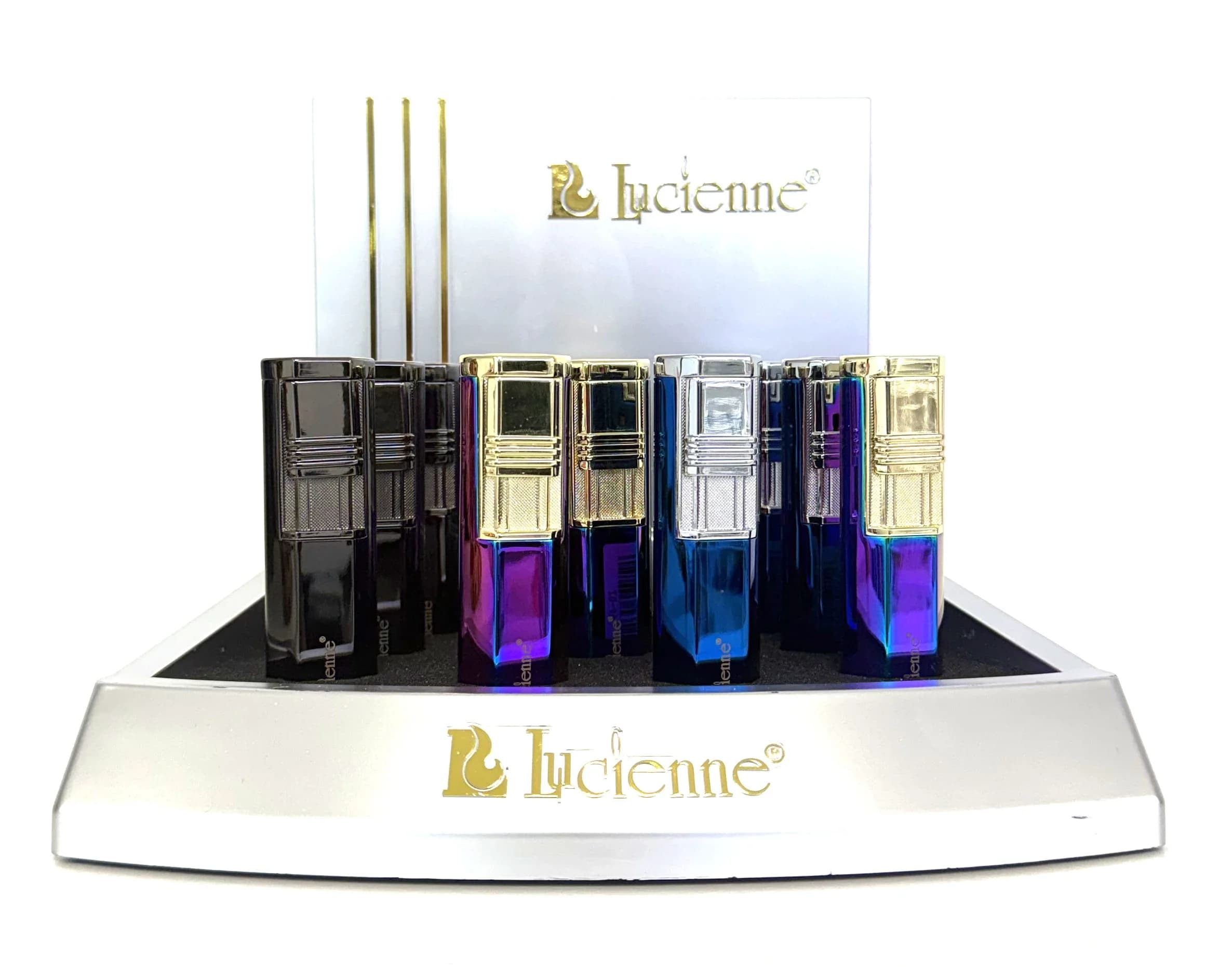 Lucienne Double Torch Flame Lighter W/ Punch